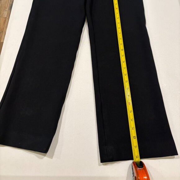 🖤 Coldwater Creek Classic Fit Black Pullup Slacks Flared Legs Pants - Picture 7 of 8